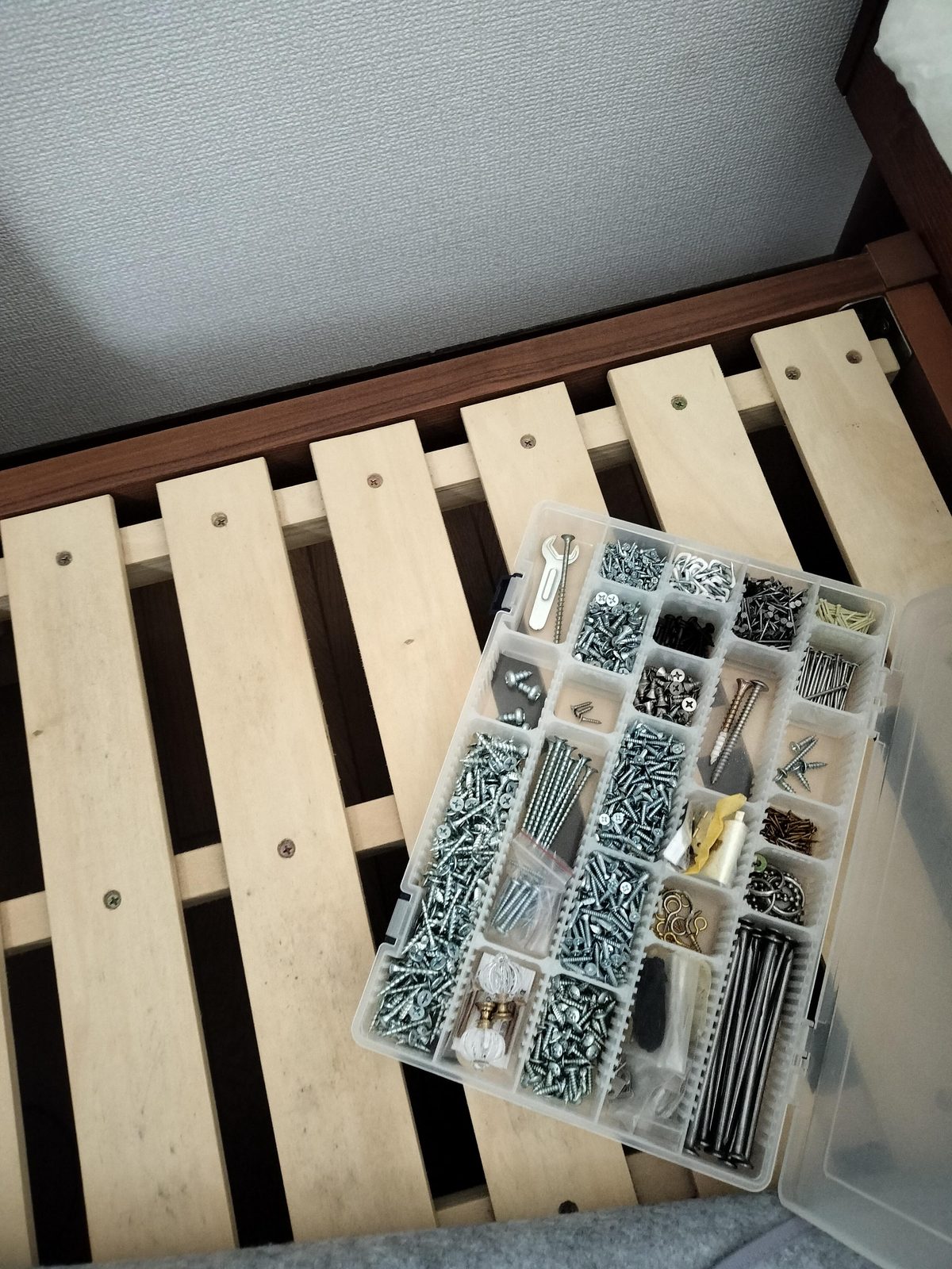 DIYで使用したビスとネジの収納ケース